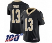 Youth New Orleans Saints #13 Michael Thomas Black Team Color Vapor Untouchable Limited Player 100th Season Football Jersey