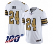 Youth New Orleans Saints #24 Vonn Bell Limited White Rush Vapor Untouchable 100th Season Football Jersey