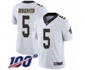 Youth New Orleans Saints #5 Teddy Bridgewater White Vapor Untouchable Limited Player 100th Season Football Jersey