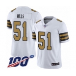 Youth New Orleans Saints #51 Sam Mills Limited White Rush Vapor Untouchable 100th Season Football Jersey