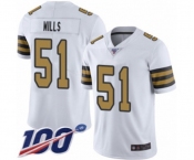 Youth New Orleans Saints #51 Sam Mills Limited White Rush Vapor Untouchable 100th Season Football Jersey