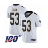 Youth New Orleans Saints #53 A.J. Klein White Vapor Untouchable Limited Player 100th Season Football Jersey