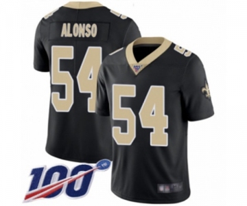 Youth New Orleans Saints #54 Kiko Alonso Black Team Color Vapor Untouchable Limited Player 100th Season Football Jersey