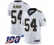 Youth New Orleans Saints #54 Kiko Alonso White Vapor Untouchable Limited Player 100th Season Football Jersey