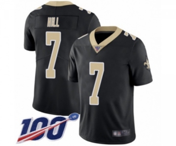 Youth New Orleans Saints #7 Taysom Hill Black Team Color Vapor Untouchable Limited Player 100th Season Football Jersey