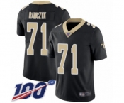 Youth New Orleans Saints #71 Ryan Ramczyk Black Team Color Vapor Untouchable Limited Player 100th Season Football Jersey