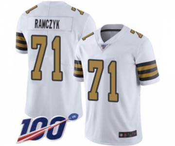 Youth New Orleans Saints #71 Ryan Ramczyk Limited White Rush Vapor Untouchable 100th Season Football Jersey