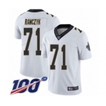 Youth New Orleans Saints #71 Ryan Ramczyk White Vapor Untouchable Limited Player 100th Season Football Jersey