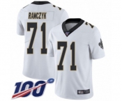 Youth New Orleans Saints #71 Ryan Ramczyk White Vapor Untouchable Limited Player 100th Season Football Jersey