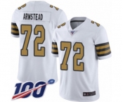 Youth New Orleans Saints #72 Terron Armstead Limited White Rush Vapor Untouchable 100th Season Football Jersey