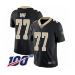 Youth New Orleans Saints #77 Willie Roaf Black Team Color Vapor Untouchable Limited Player 100th Season Football Jersey