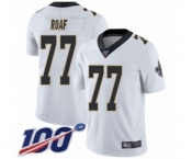 Youth New Orleans Saints #77 Willie Roaf White Vapor Untouchable Limited Player 100th Season Football Jersey