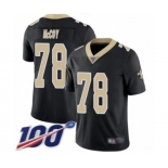 Youth New Orleans Saints #78 Erik McCoy Black Team Color Vapor Untouchable Limited Player 100th Season Football Jersey