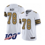 Youth New Orleans Saints #78 Erik McCoy Limited White Rush Vapor Untouchable 100th Season Football Jersey