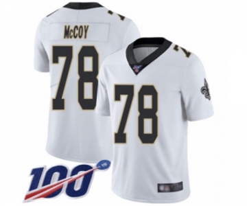 Youth New Orleans Saints #78 Erik McCoy White Vapor Untouchable Limited Player 100th Season Football Jersey