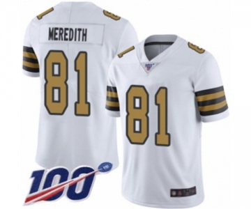 Youth New Orleans Saints #81 Cameron Meredith Limited White Rush Vapor Untouchable 100th Season Football Jersey