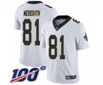 Youth New Orleans Saints #81 Cameron Meredith White Vapor Untouchable Limited Player 100th Season Football Jerse