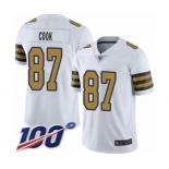 Youth New Orleans Saints #87 Jared Cook Limited White Rush Vapor Untouchable 100th Season Football Jersey