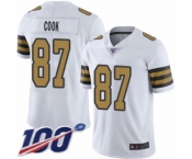 Youth New Orleans Saints #87 Jared Cook Limited White Rush Vapor Untouchable 100th Season Football Jersey