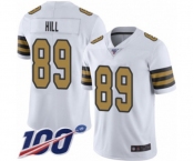 Youth New Orleans Saints #89 Josh Hill Limited White Rush Vapor Untouchable 100th Season Football Jersey