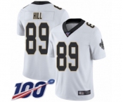 Youth New Orleans Saints #89 Josh Hill White Vapor Untouchable Limited Player 100th Season Football Jersey