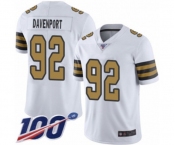 Youth New Orleans Saints #92 Marcus Davenport Limited White Rush Vapor Untouchable 100th Season Football Jersey