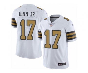 Youth Nike New Orleans Saints #17 Ted Ginn Jr Limited White Rush NFL Jersey