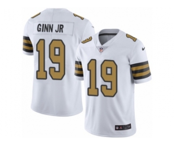 Youth Nike New Orleans Saints #19 Ted Ginn Jr Limited White Rush NFL Jersey