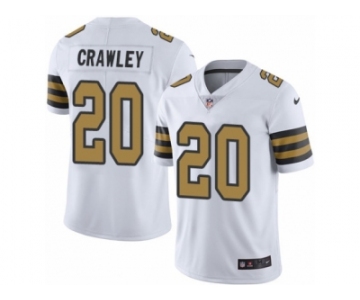 Youth Nike New Orleans Saints #20 Ken Crawley Limited White Rush Vapor Untouchable NFL Jersey