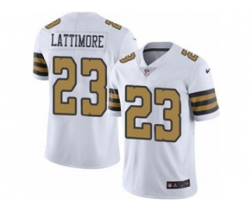 Youth Nike New Orleans Saints #23 Marshon Lattimore Limited White Rush NFL Jersey