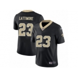 Youth Nike New Orleans Saints #23 Marshon Lattimore Vapor Untouchable Limited Black Team Color NFL Jersey