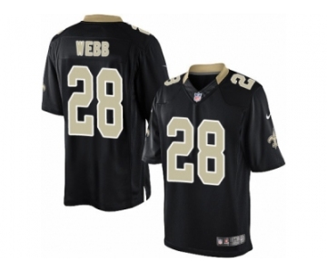 Youth Nike New Orleans Saints #28 B.W. Webb Limited Black Team Color NFL Jersey