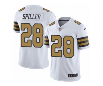 Youth Nike New Orleans Saints #28 C.J. Spiller Limited White Rush NFL Jersey