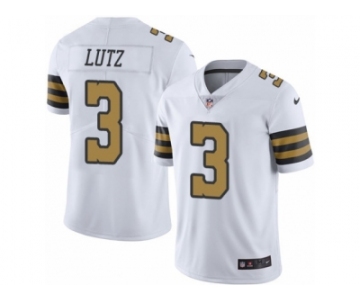 Youth Nike New Orleans Saints #3 Will Lutz Limited White Rush NFL Jersey