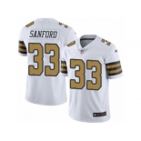 Youth Nike New Orleans Saints #33 Jamarca Sanford Limited White Rush NFL Jersey