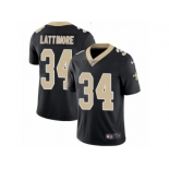 Youth Nike New Orleans Saints #34 Marshon Lattimore Limited Black Team Color NFL Jersey