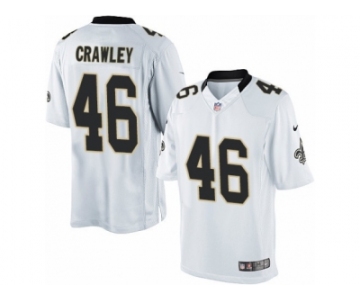 Youth Nike New Orleans Saints #46 Ken Crawley Limited White NFL Jersey