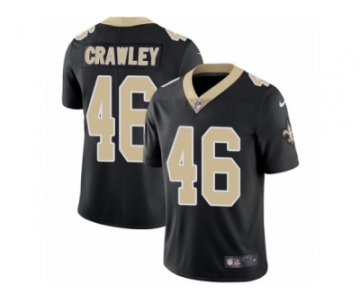 Youth Nike New Orleans Saints #46 Ken Crawley Vapor Untouchable Limited Black Team Color NFL Jersey