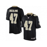 Youth Nike New Orleans Saints #47 Alex Anzalone Limited Black Team Color NFL Jersey