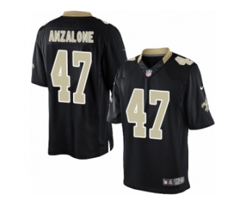 Youth Nike New Orleans Saints #47 Alex Anzalone Limited Black Team Color NFL Jersey