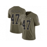 Youth Nike New Orleans Saints #47 Alex Anzalone Limited Olive 2017 Salute to Service NFL Jersey