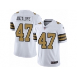 Youth Nike New Orleans Saints #47 Alex Anzalone Limited White Rush NFL Jersey