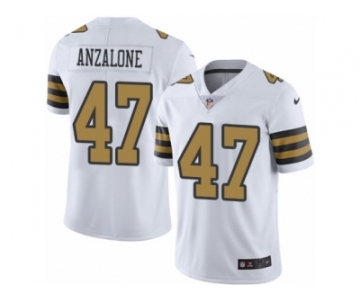 Youth Nike New Orleans Saints #47 Alex Anzalone Limited White Rush NFL Jersey