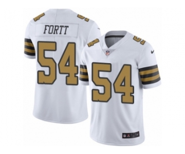 Youth Nike New Orleans Saints #54 Khairi Fortt Limited White Rush NFL Jersey