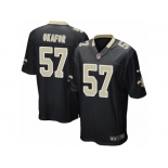 Youth Nike New Orleans Saints #57 Alex Okafor Game Black Team Color NFL Jersey