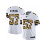 Youth Nike New Orleans Saints #57 Alex Okafor Limited White Rush NFL Jersey