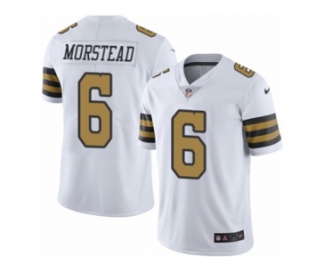 Youth Nike New Orleans Saints #6 Thomas Morstead Limited White Rush NFL Jersey