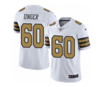 Youth Nike New Orleans Saints #60 Max Unger Limited White Rush NFL Jersey