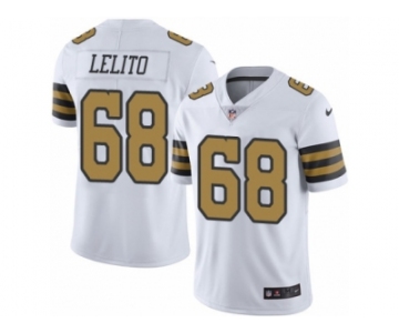 Youth Nike New Orleans Saints #68 Tim Lelito Limited White Rush NFL Jersey