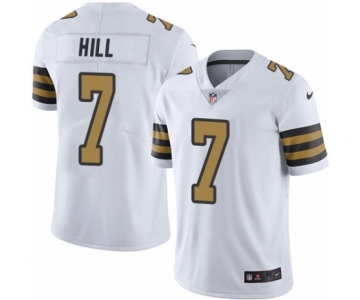 Youth Nike New Orleans Saints #7 Taysom Hill Limited White Rush Vapor Untouchable NFL Jersey